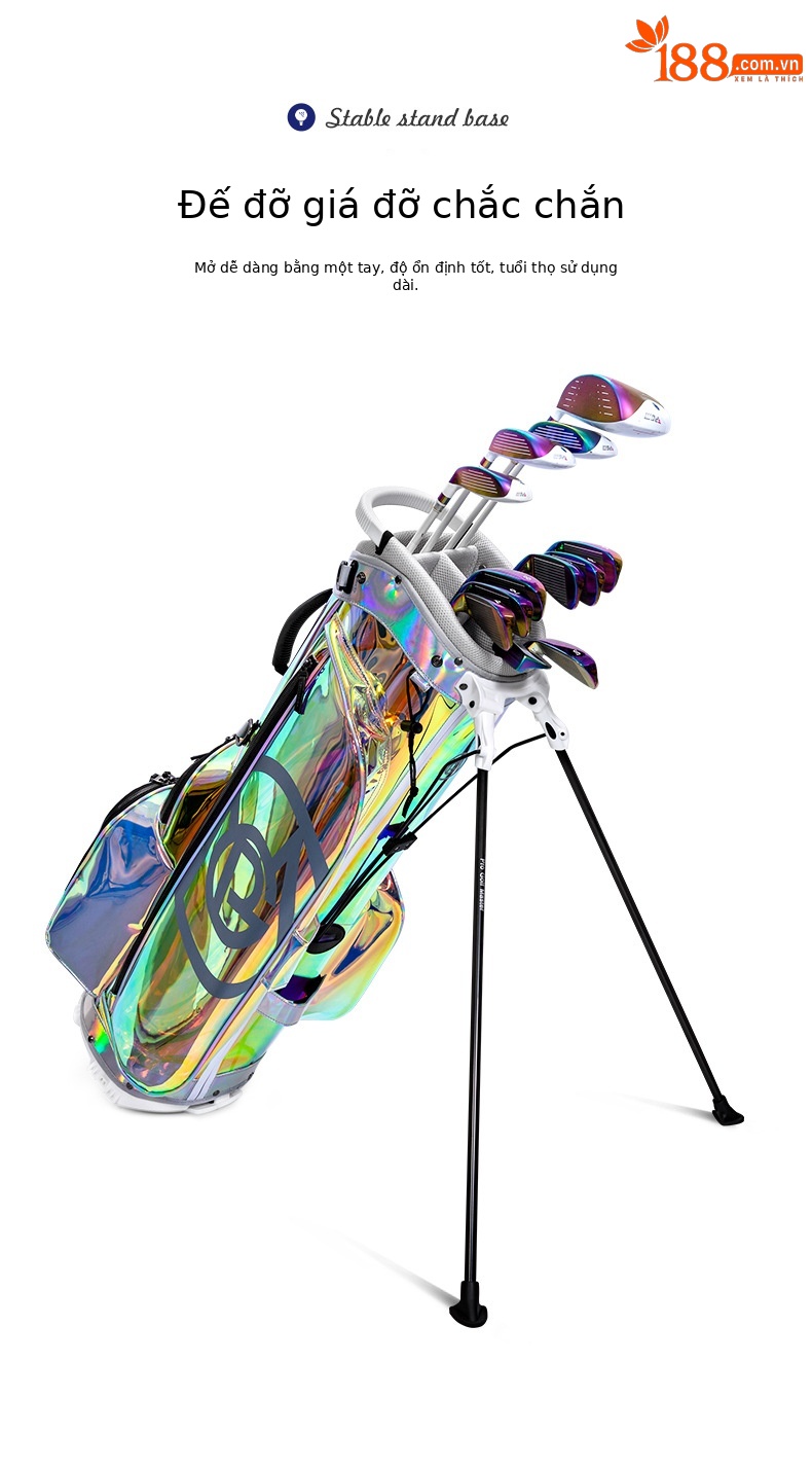 Túi đựng gậy golf PGM nữ chống nước TPU 127x31x36 cm — QB131-bảy màu, QB131-Màu đen chi tiết 3