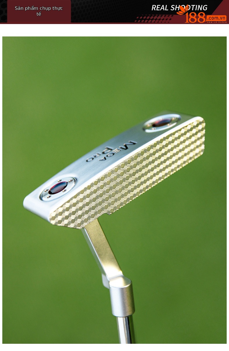 Gậy golf Putter PGM chuyên nghiệp thép không gỉ, mặt đánh kết cấu mới, chiều dài 34 inch — TUG036-Màu Bạc chi tiết 3