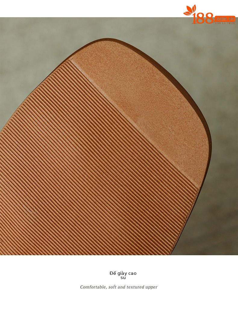 Sandal La Mã quai ngang đế bệt dây nhỏ hở ngón — Màu nâu chi tiết 11