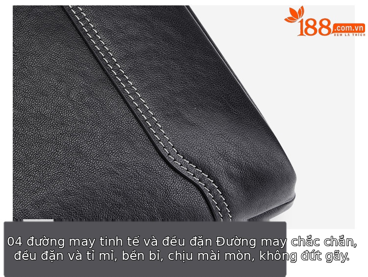 Túi xách nam công sở da bò thật Emperor Paul – cặp da đeo chéo cầm tay nhiều ngăn chi tiết 11