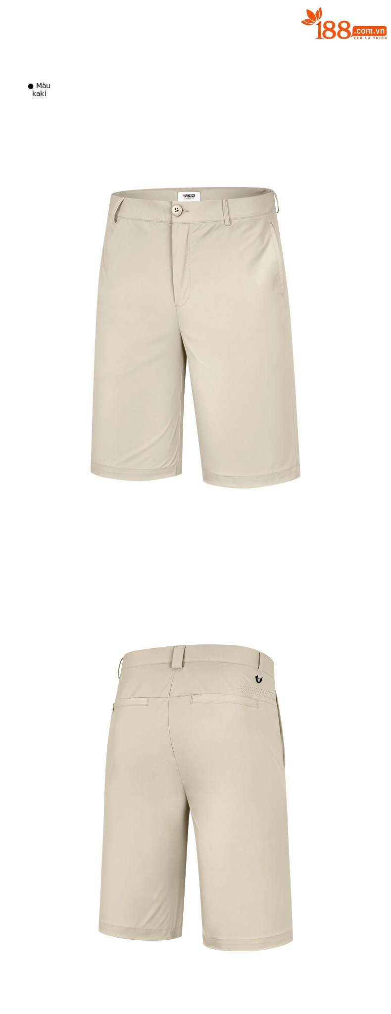 Quần short golf nam PGM thể thao co giãn nhanh khô — KUZ130-màu xanh hải quân, KUZ130-Kaki, KUZ130-Màu đen, KUZ130-màu xám nhạt chi tiết 11
