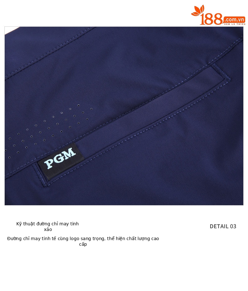 Quần short golf nam PGM thể thao co giãn nhanh khô — KUZ130-màu xanh hải quân, KUZ130-Kaki, KUZ130-Màu đen, KUZ130-màu xám nhạt chi tiết 14