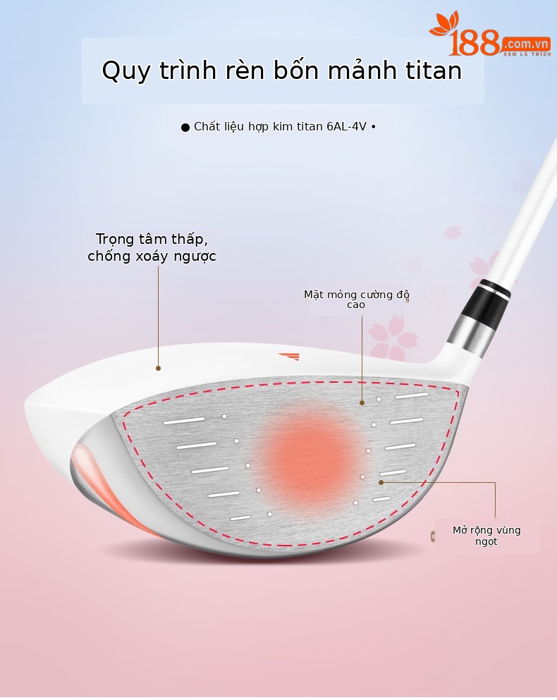 Bộ gậy golf PGM RIO Sakura 11 món cho nữ, thân carbon siêu nhẹ, đầu gậy titan — LTG038-11 trục Carbon (lớp L), LTG038-Trục Thép 11, LTG038-Trục Carbon 4 nhánh (lớp L), LTG038-Trục thép 4 chi tiết 4