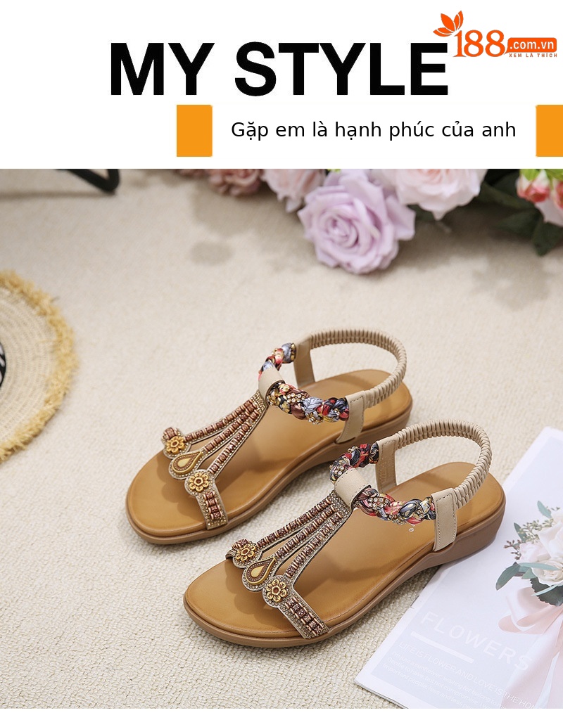 Dép sandal nữ quai co giãn đế nhẹ thoải mái mùa hè — Màu đen, Thoải mái/chống trượt/sau khi bán lẻ, Màu vàng, Màu mơ chi tiết 8