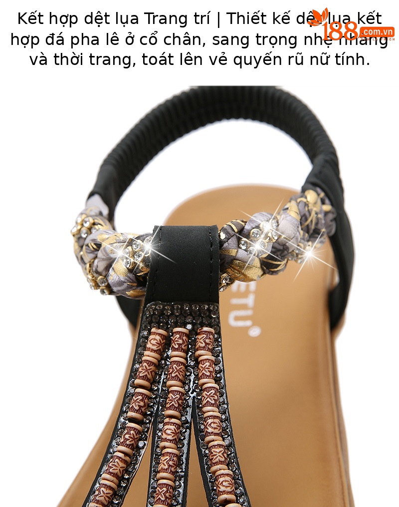 Dép sandal nữ quai co giãn đế nhẹ thoải mái mùa hè — Màu đen, Thoải mái/chống trượt/sau khi bán lẻ, Màu vàng, Màu mơ chi tiết 14