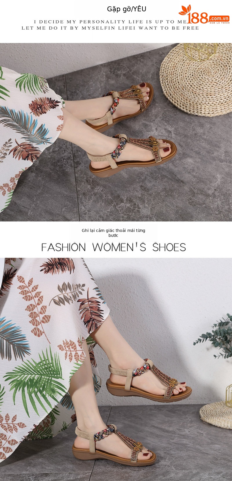 Dép sandal nữ quai co giãn đế nhẹ thoải mái mùa hè — Màu đen, Thoải mái/chống trượt/sau khi bán lẻ, Màu vàng, Màu mơ chi tiết 26