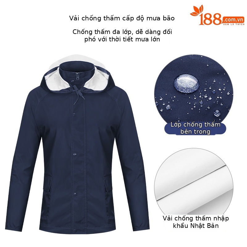 Bộ áo mưa golf PGM chống bão nam, áo khoác + quần chống nước ngoài trời — Nữ YF481-màu xanh nước biển (áo khoác + quần), YF482 nam-Màu Đỏ Cam (áo khoác + quần), Nữ YF481-Màu đỏ cam (áo khoác + quần), YF482 nam-màu xanh nước biển (Áo khoác + quần)