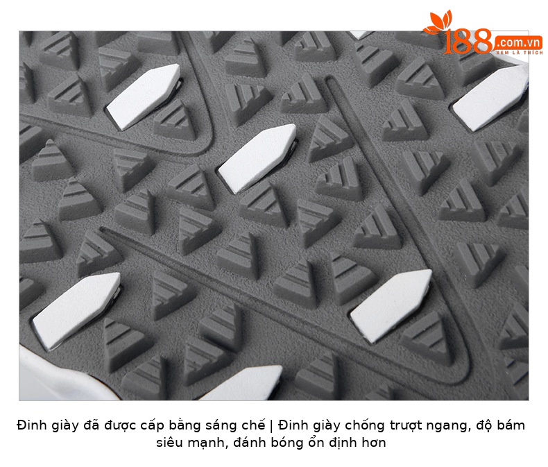 Giày golf PGM nam chống trượt, chống nước, đinh dẻo — XZ226-Trắng Xanh xám chi tiết 15