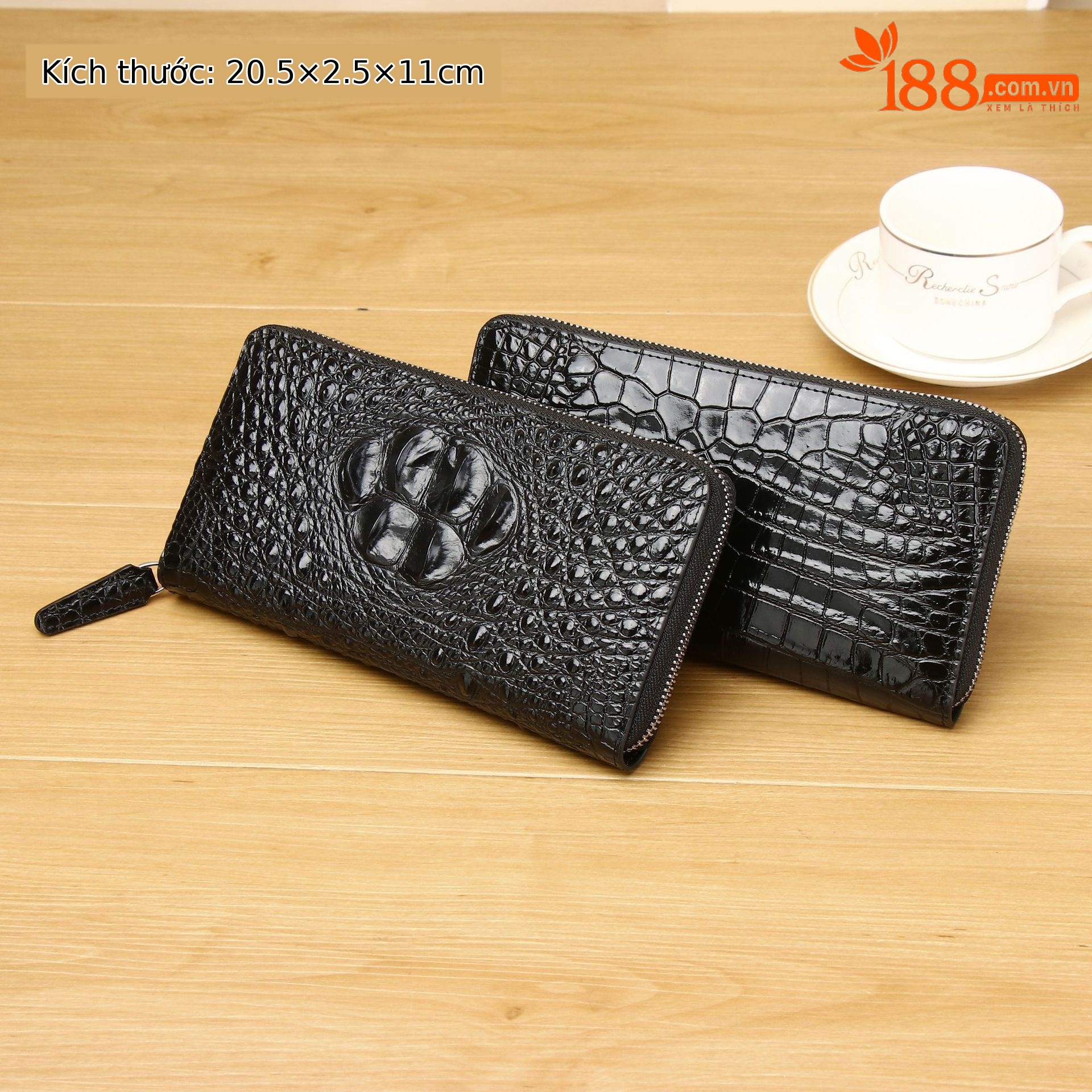 Túi clutch nam họa tiết cá sấu cao cấp, sức chứa lớn, nhiều ngăn thẻ, đựng điện thoại