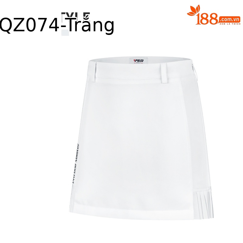 Váy golf nữ xếp ly viền sau co giãn hút ẩm nhanh khô — QZ074-Màu đen, QZ074-màu xanh hải quân, QZ074-màu trắng