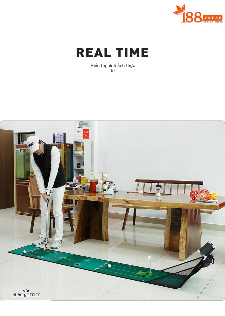 Bộ dụng cụ tập golf đa năng có lưới chắn và thảm tập putt — TL033 [0,4*2,5 mét] thảm nhung pha lê, TL033 [0,66*3 m] Thực hành thanh cắt, TL033 [0,45*2,5 mét] Thực hành cắt thanh (có cỏ dây trắng), TL036 cắt và đẩy tích hợp thực hành gỗ rắn 3 mét chi tiết 5