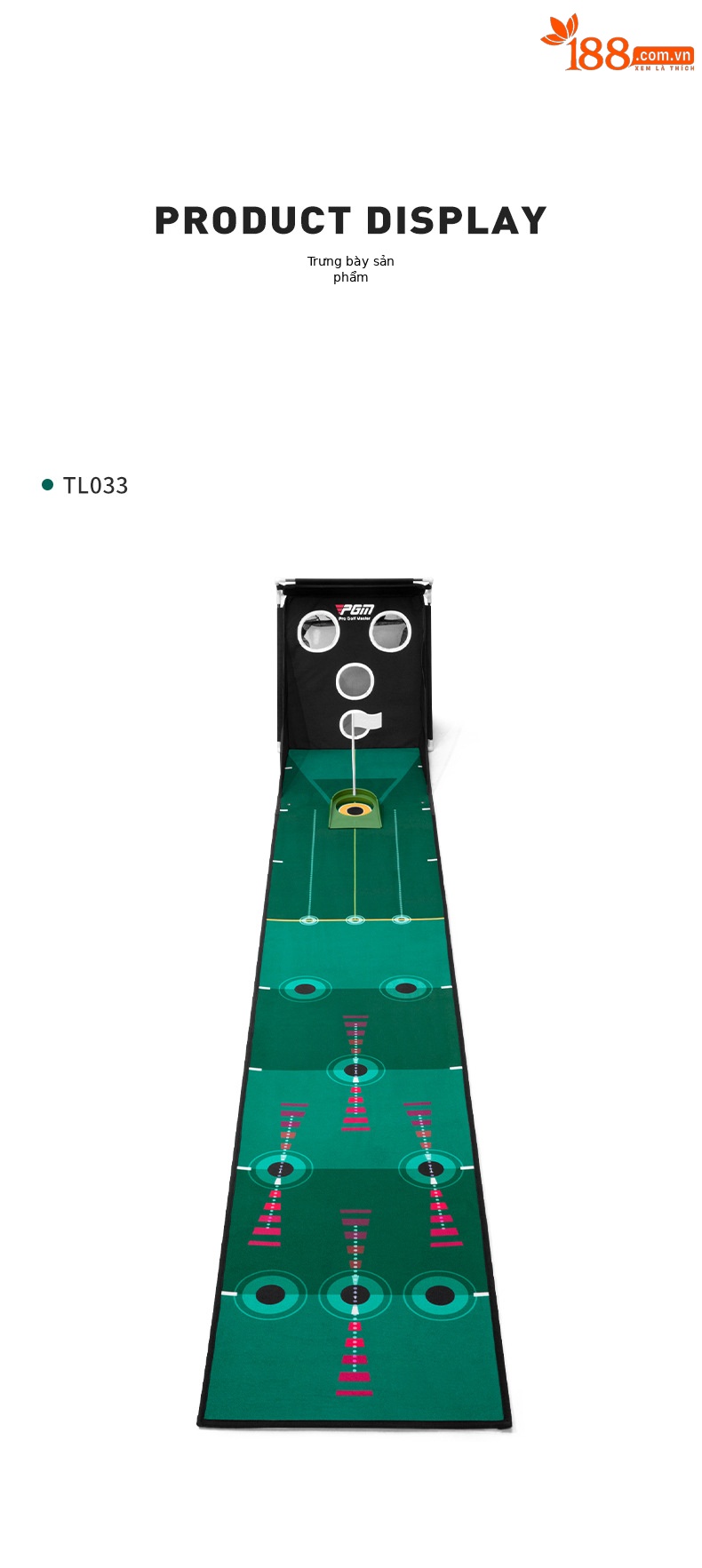 Bộ dụng cụ tập golf đa năng có lưới chắn và thảm tập putt — TL033 [0,4*2,5 mét] thảm nhung pha lê, TL033 [0,66*3 m] Thực hành thanh cắt, TL033 [0,45*2,5 mét] Thực hành cắt thanh (có cỏ dây trắng), TL036 cắt và đẩy tích hợp thực hành gỗ rắn 3 mét chi tiết 7