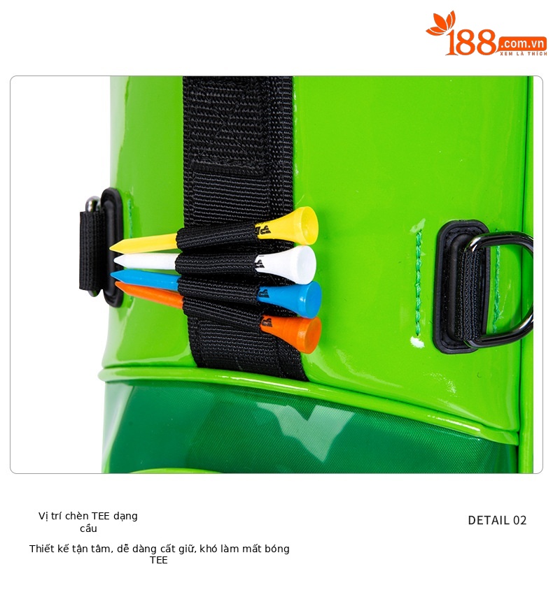 Túi đựng gậy golf PGM trong suốt chống nước, kiểu dáng Hàn Quốc, kích thước 127x31x36 cm — QB131-màu xanh lá cây, QB131-màu vàng, QB131-màu trắng chi tiết 21