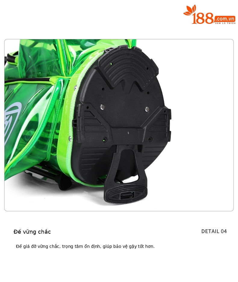 Túi đựng gậy golf PGM trong suốt chống nước, kiểu dáng Hàn Quốc, kích thước 127x31x36 cm — QB131-màu xanh lá cây, QB131-màu vàng, QB131-màu trắng chi tiết 23