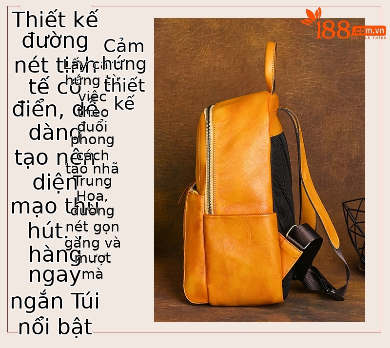 Ba lô nữ da bò lớp đầu tiên phong cách cổ điển đánh bóng — Vàng cổ điển, Nâu cổ điển, Xám đen cổ điển chi tiết 4