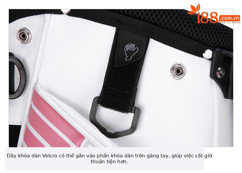 Túi đựng đồ golf nữ nhẹ da sợi nhỏ chống thấm — 401007-Trắng hồng, 401007-màu xanh navy chi tiết 10