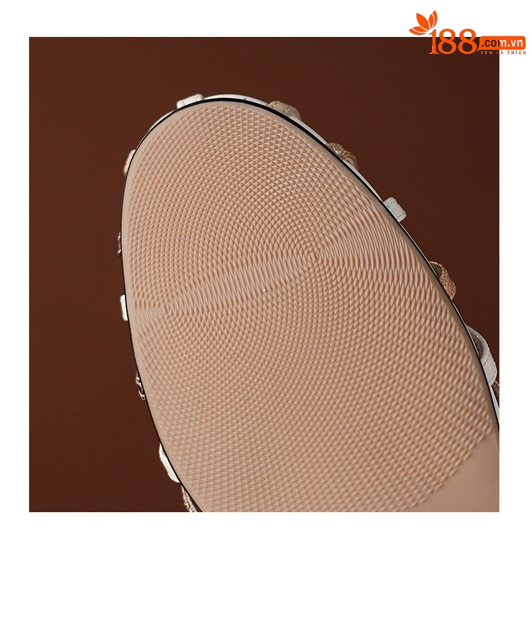 Dép sandal nữ đế bệt kiểu Pháp cổ điển, quai mảnh phối màu, thiết kế khoét lỗ và quai mắt cá chân — Màu xanh lục đậm chi tiết 14