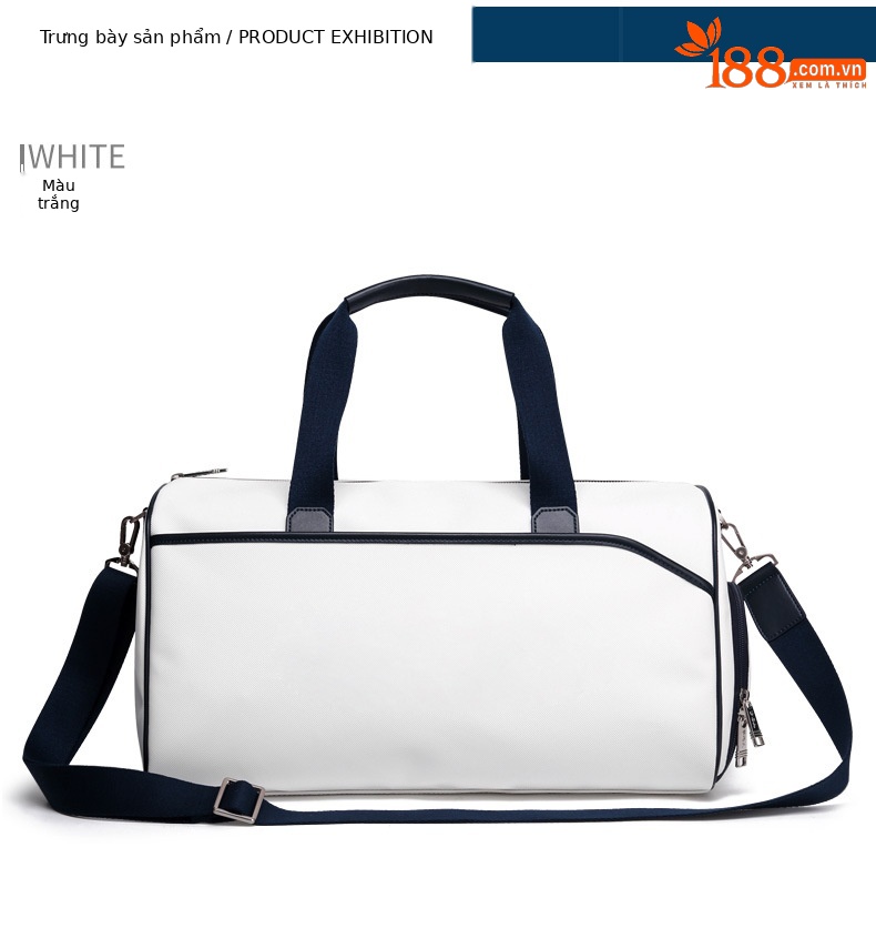 Túi đựng đồ golf nam siêu nhẹ vải nylon da, ngăn riêng giày tiện lợi — 403001-màu xanh, 403001-màu trắng, 403002-Màu đen, 403003-xanh lục đậm chi tiết 4