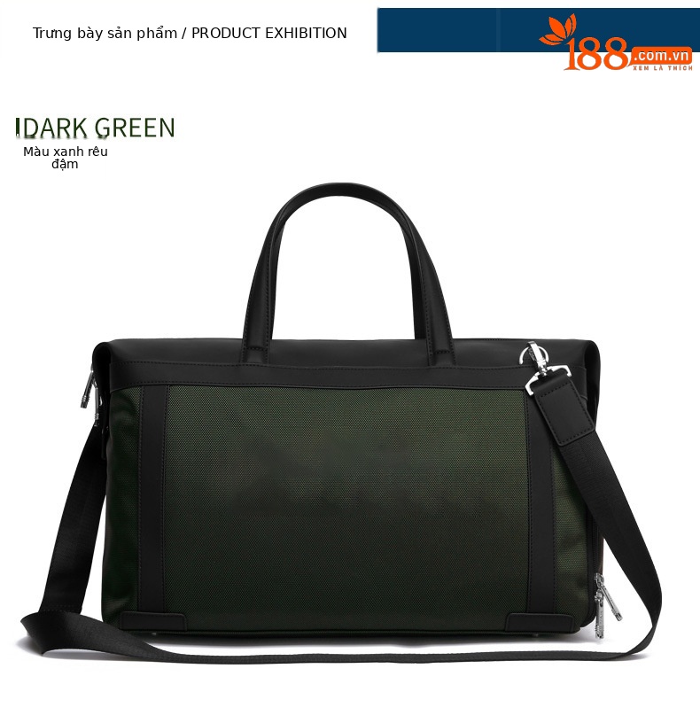Túi đựng đồ golf nam siêu nhẹ vải nylon da, ngăn riêng giày tiện lợi — 403001-màu xanh, 403001-màu trắng, 403002-Màu đen, 403003-xanh lục đậm chi tiết 12