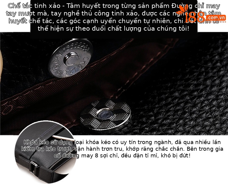 Túi đeo chéo nam da PU Emperor Paul phong cách công sở chi tiết 10