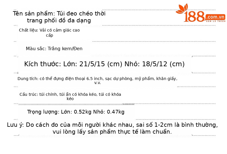 Túi đeo chéo nữ dây xích ngọc trai họa tiết kim cương giả cao cấp — Cỡ nhỏ màu trắng, Cỡ lớn màu trắng, Cỡ nhỏ màu đen, Cỡ lớn màu đen chi tiết 7