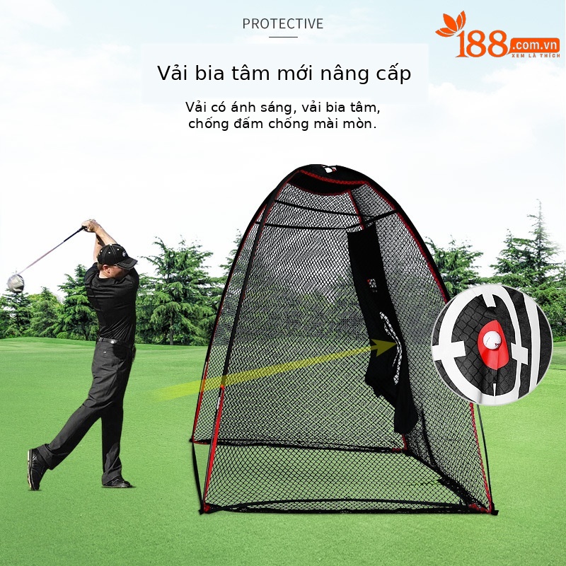 Lưới tập golf trong nhà PGM khung sợi thủy tinh 3x2x1.6m — LXW026-Mạng thực hành đơn, DJD002 pad 1 * 1.25M phiên bản thường