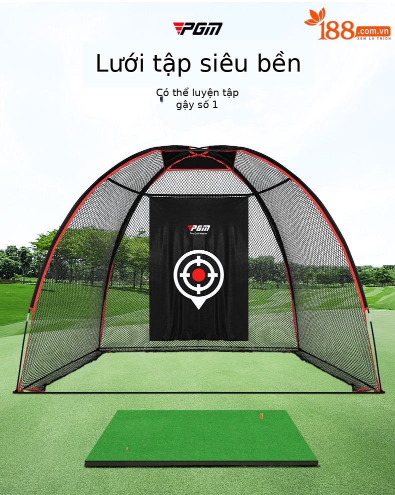 Lưới tập golf trong nhà PGM khung sợi thủy tinh 3x2x1.6m — LXW026-Mạng thực hành đơn, DJD002 pad 1 * 1.25M phiên bản thường chi tiết 2