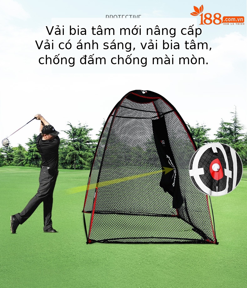 Lưới tập golf trong nhà PGM khung sợi thủy tinh 3x2x1.6m — LXW026-Mạng thực hành đơn, DJD002 pad 1 * 1.25M phiên bản thường chi tiết 4