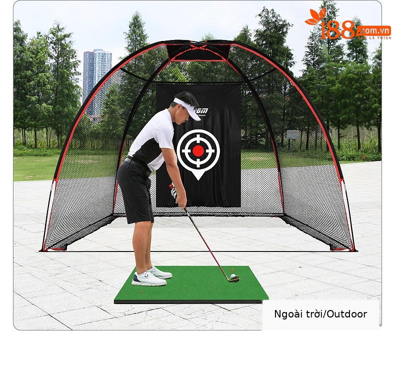 Lưới tập golf trong nhà PGM khung sợi thủy tinh 3x2x1.6m — LXW026-Mạng thực hành đơn, DJD002 pad 1 * 1.25M phiên bản thường chi tiết 8