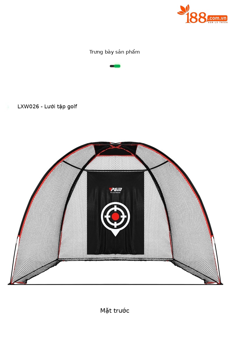 Lưới tập golf trong nhà PGM khung sợi thủy tinh 3x2x1.6m — LXW026-Mạng thực hành đơn, DJD002 pad 1 * 1.25M phiên bản thường chi tiết 10