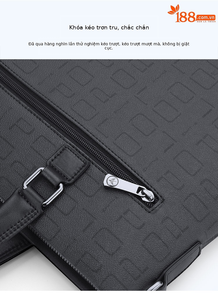 Túi xách nam da bò PVC Emperor Paul – túi đựng laptop công sở sức chứa lớn chi tiết 7