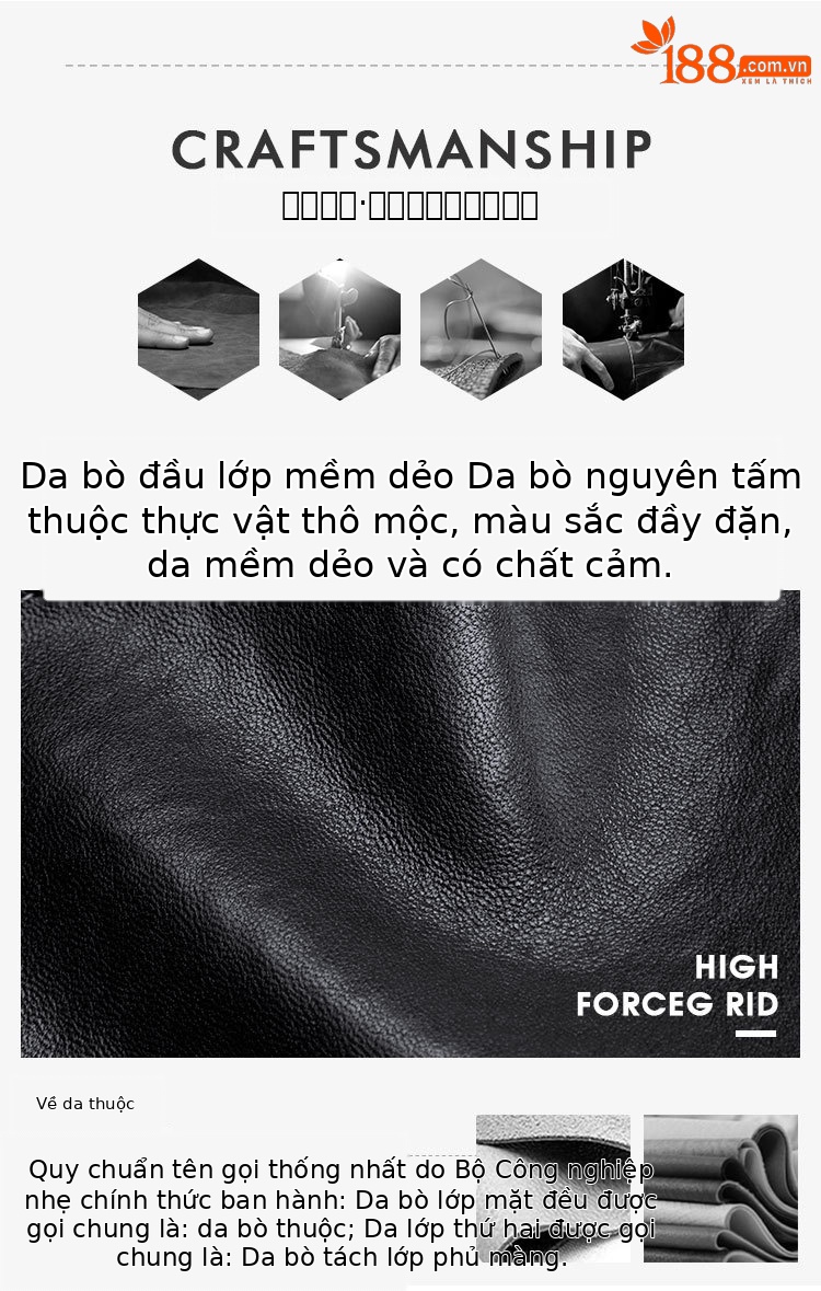 Túi đeo chéo da bò Emperor Paul dáng sling nam thể thao mùa hè chi tiết 2