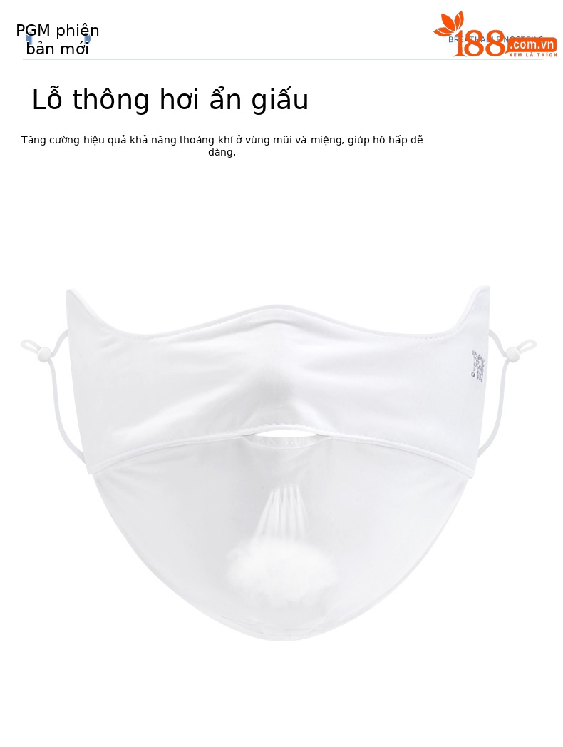 Mặt nạ chống nắng PGM Golf nữ thoáng khí mát mẻ, che nắng mùa hè — Koz005-xanh xám nhạt, KOZ005-màu trắng, KOZ005-hồng nhạt chi tiết 3