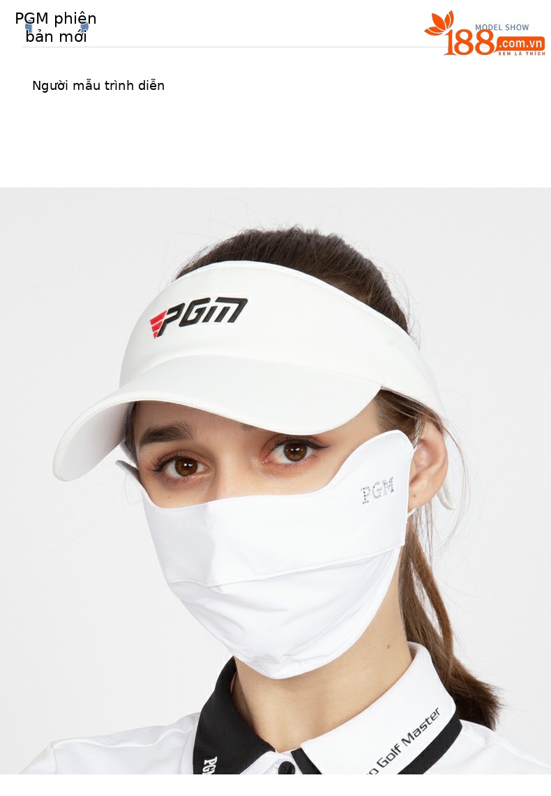 Mặt nạ chống nắng PGM Golf nữ thoáng khí mát mẻ, che nắng mùa hè — Koz005-xanh xám nhạt, KOZ005-màu trắng, KOZ005-hồng nhạt chi tiết 7