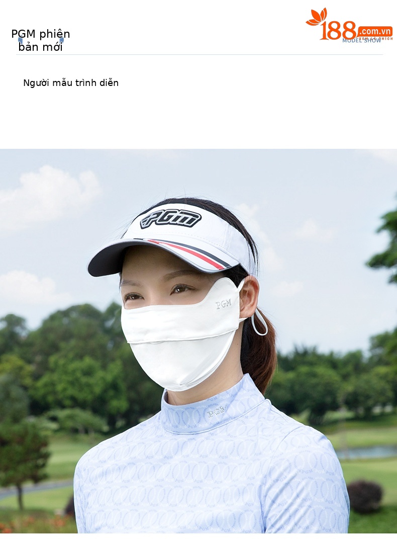 Mặt nạ chống nắng PGM Golf nữ thoáng khí mát mẻ, che nắng mùa hè — Koz005-xanh xám nhạt, KOZ005-màu trắng, KOZ005-hồng nhạt chi tiết 13