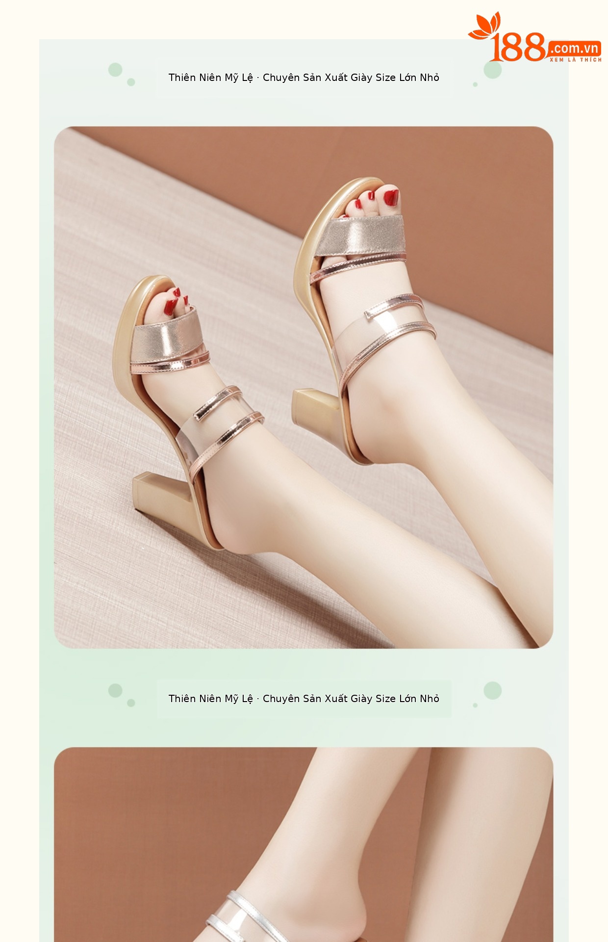 Dép sandal nữ quai chữ V đế xuồng gót thô 8 cm mùa hè 2025 — Bạc 8cm, Màu đỏ 8cm, Màu đen 8cm, Màu vàng 8cm chi tiết 11