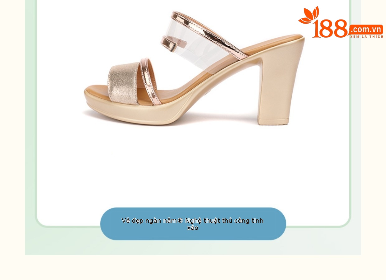 Dép sandal nữ quai chữ V đế xuồng gót thô 8 cm mùa hè 2025 — Bạc 8cm, Màu đỏ 8cm, Màu đen 8cm, Màu vàng 8cm chi tiết 16