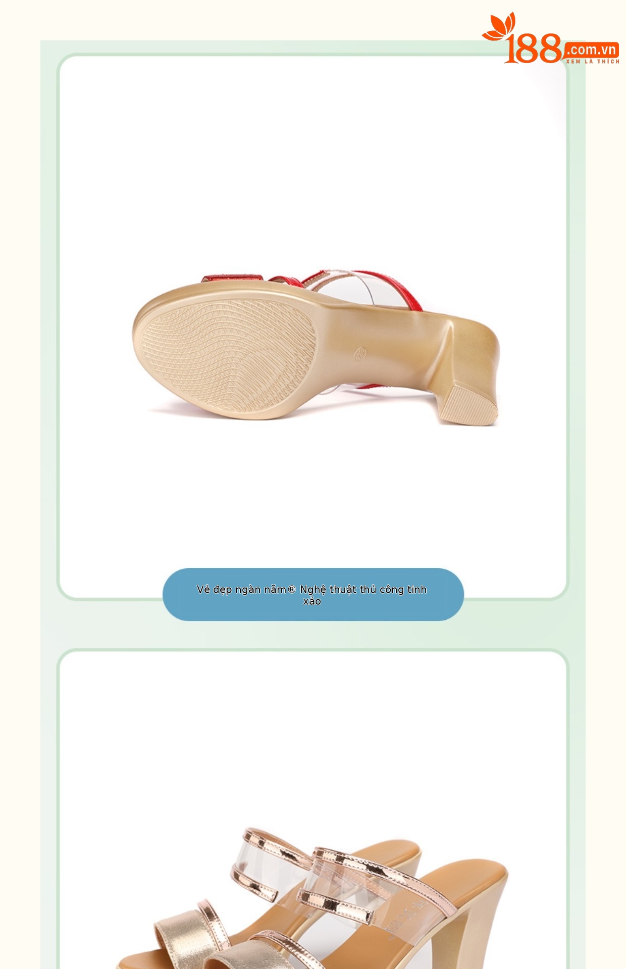 Dép sandal nữ quai chữ V đế xuồng gót thô 8 cm mùa hè 2025 — Bạc 8cm, Màu đỏ 8cm, Màu đen 8cm, Màu vàng 8cm chi tiết 19