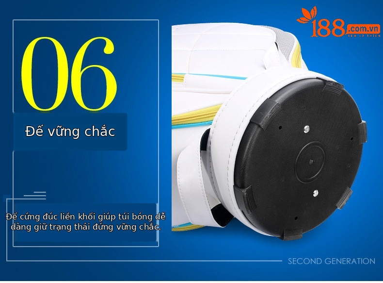 Túi golf PGM tiêu chuẩn nữ nhẹ, chất liệu PU, kích thước 123x22x35 cm — QB042-Trắng hồng, QB042-Màu xanh trắng chi tiết 27