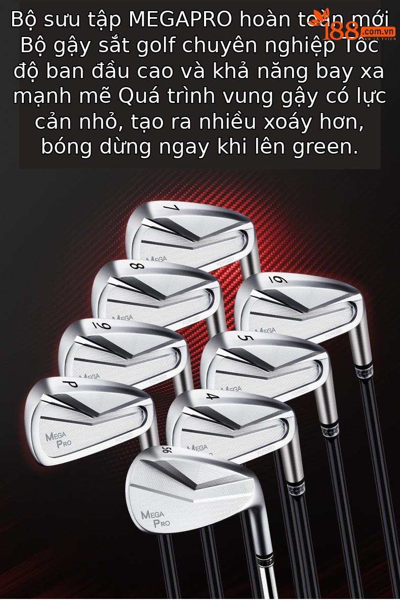 Bộ gậy sắt golf PGM rèn mềm độ phục hồi cao mặt đánh rỗng thiết kế lưng thấp — MTG036-(Bộ cột sắt) Lớp S, MTG036-(nhóm sắt) R cấp, MTG036-(Bộ cột sắt) SR cấp, MTG036-(Bộ cột sắt) Thép cấp chi tiết 3