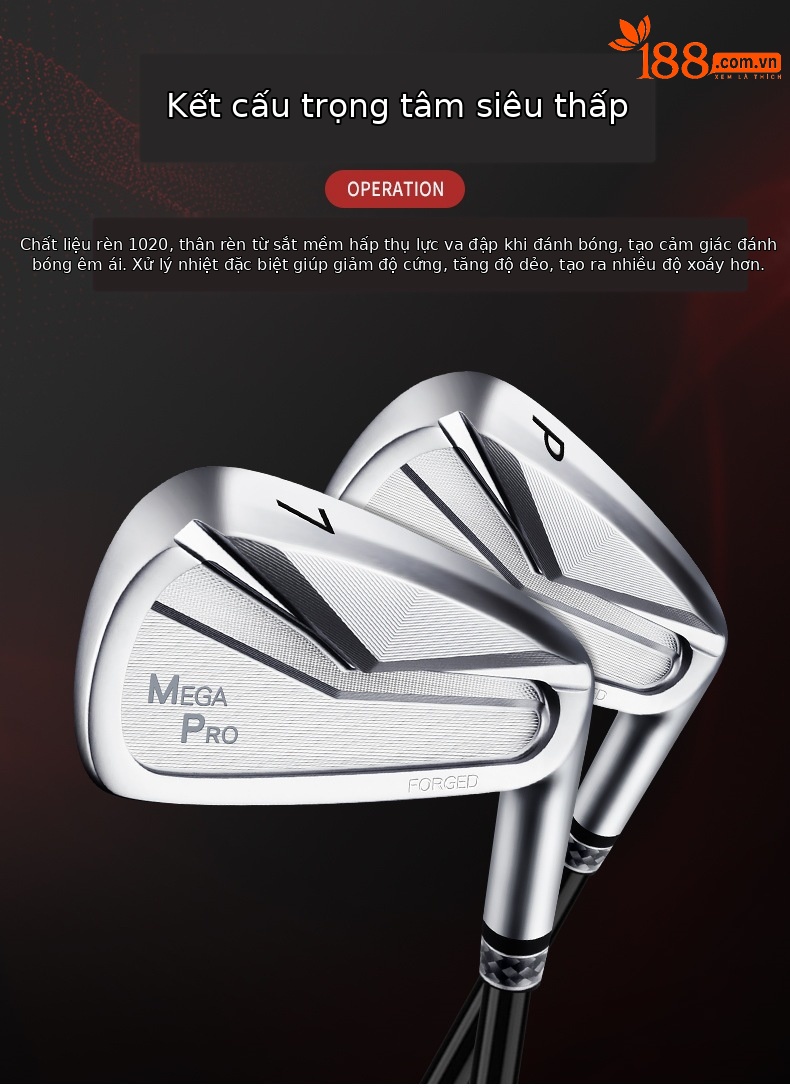Bộ gậy sắt golf PGM rèn mềm độ phục hồi cao mặt đánh rỗng thiết kế lưng thấp — MTG036-(Bộ cột sắt) Lớp S, MTG036-(nhóm sắt) R cấp, MTG036-(Bộ cột sắt) SR cấp, MTG036-(Bộ cột sắt) Thép cấp chi tiết 4