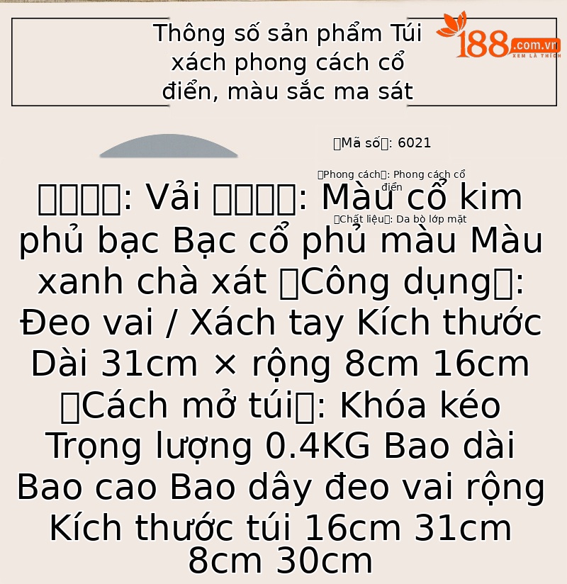 Túi xách tay nữ da cứng họa tiết hoa nhuộm thủ công, phong cách sườn xám — Màu bạc cổ, Màu xanh lá chi tiết 2