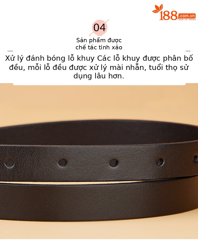 Thắt lưng nữ da bò thật Emperor Paul khóa kim phối hợp thời trang — 100cm, 110cm, 115cm, 105cm chi tiết 11