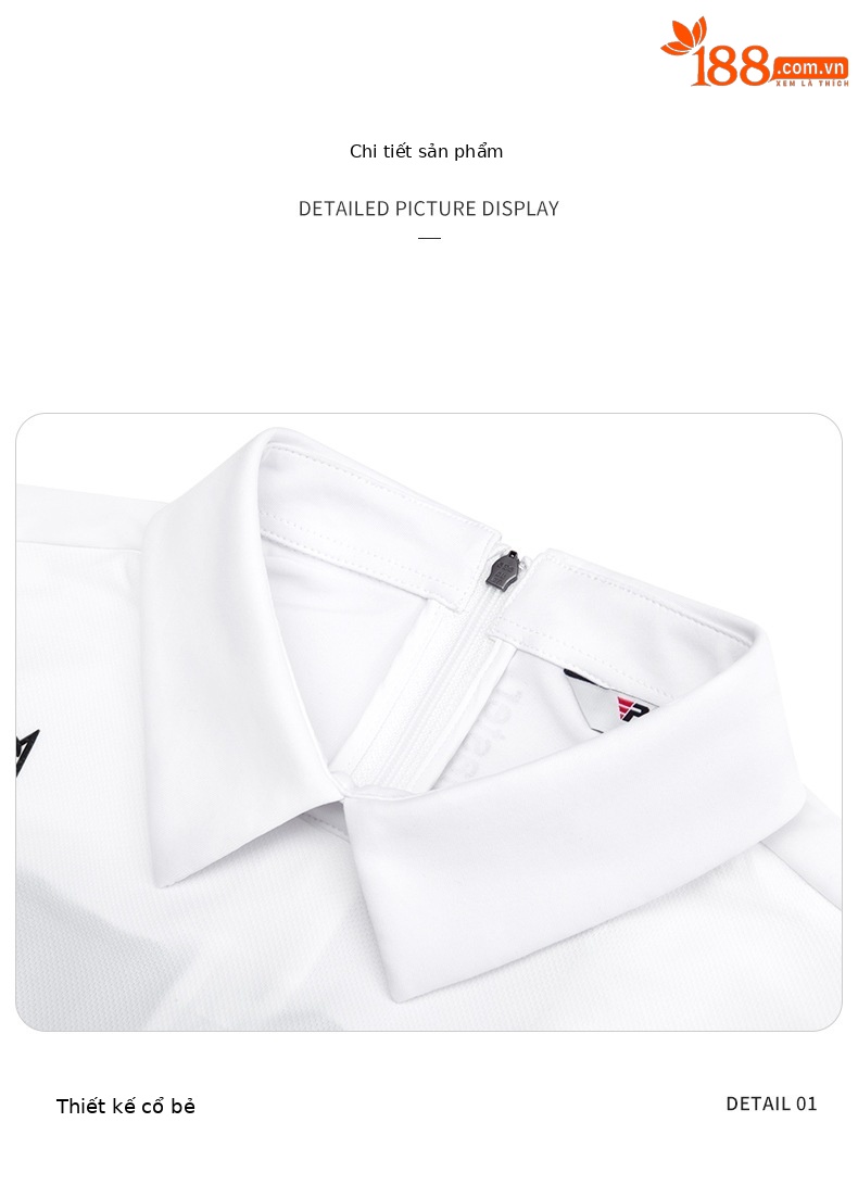 Áo thun golf nữ tay ngắn PGM cổ bẻ khóa kéo, phối màu cổ — YF484-màu trắng xanh navy, YF484-màu trắng hồng chi tiết 16