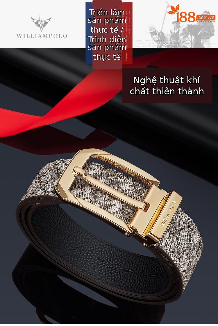 Thắt lưng nam da bò khóa pin Emperor Paul – phong cách công sở thời trang, tặng kèm hộp quà — 120cm, 130cm, 110cm, 125cm chi tiết 13