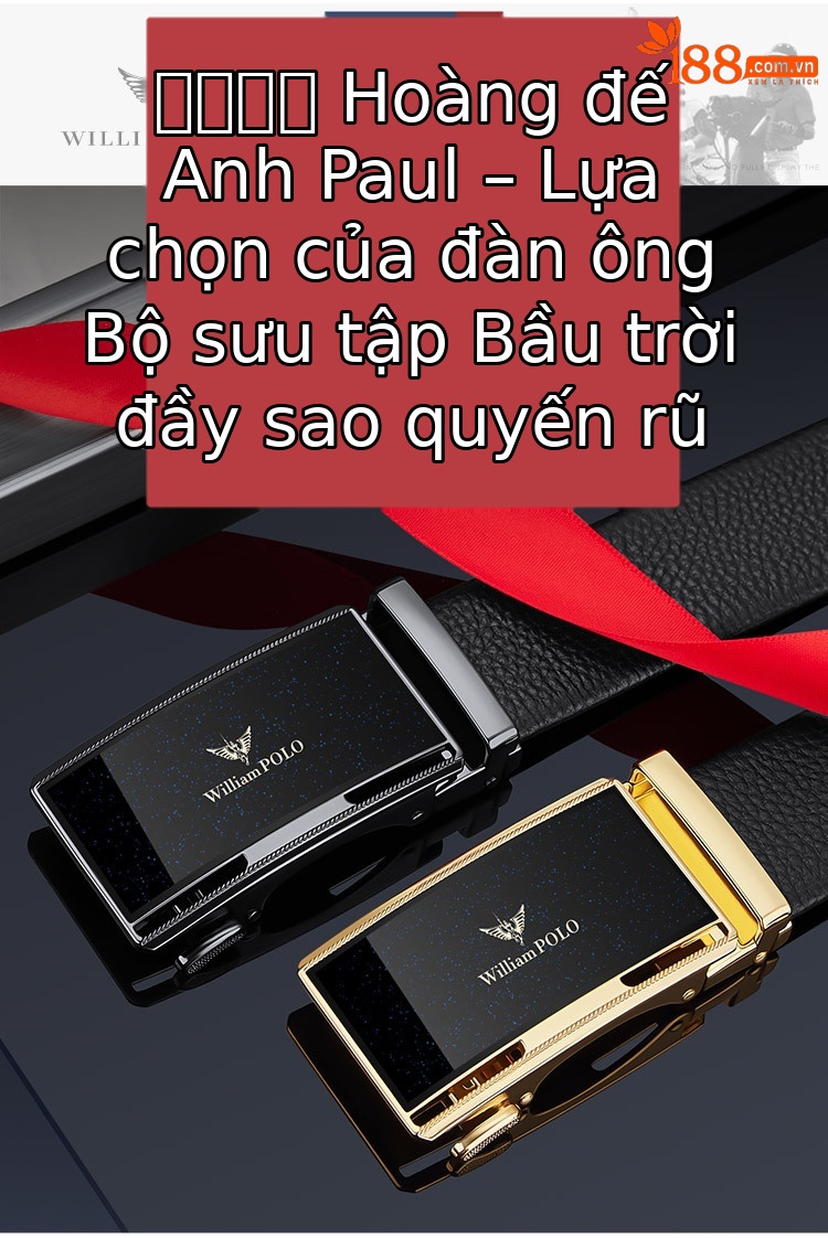 Thắt lưng nam da bò lớp đầu tiên Emperor Paul khóa tự động dễ phối — 120cm, 130cm, 110cm, 125cm chi tiết 1