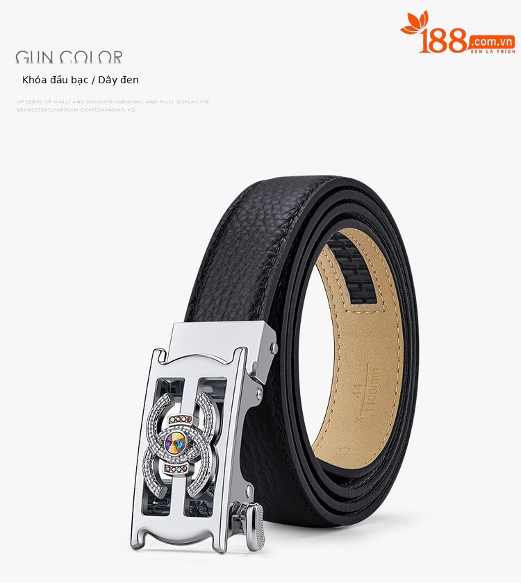 Thắt lưng nữ da thật khóa tự động Queen Paul 2024 phong cách thời trang đa năng — 100cm, 110cm, 115cm, 105cm chi tiết 12