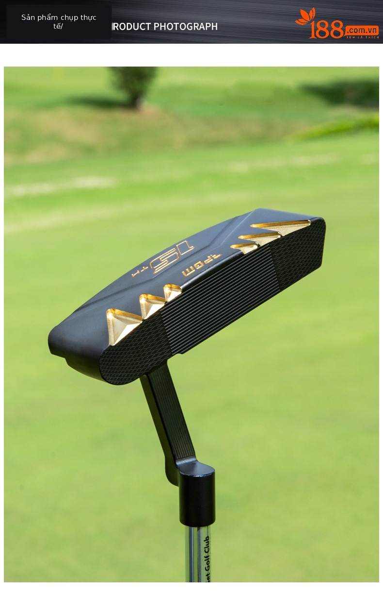 Gậy putter golf PGM kỷ niệm 15 năm, đầu gậy thấp, dễ chịu lỗi — TUG039-Vàng Đen chi tiết 2