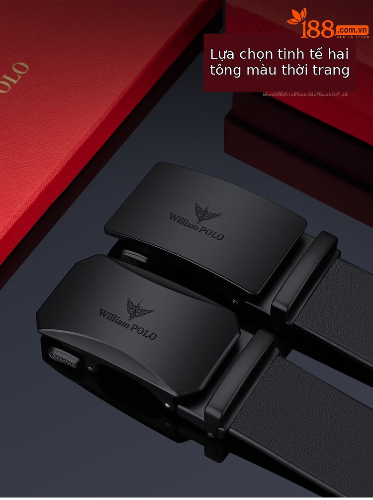 Thắt lưng da bò thật nam cao cấp – Da bò lớp đầu tiên, khóa kim, phong cách công sở — 120cm, 130cm, 110cm, 125cm chi tiết 4