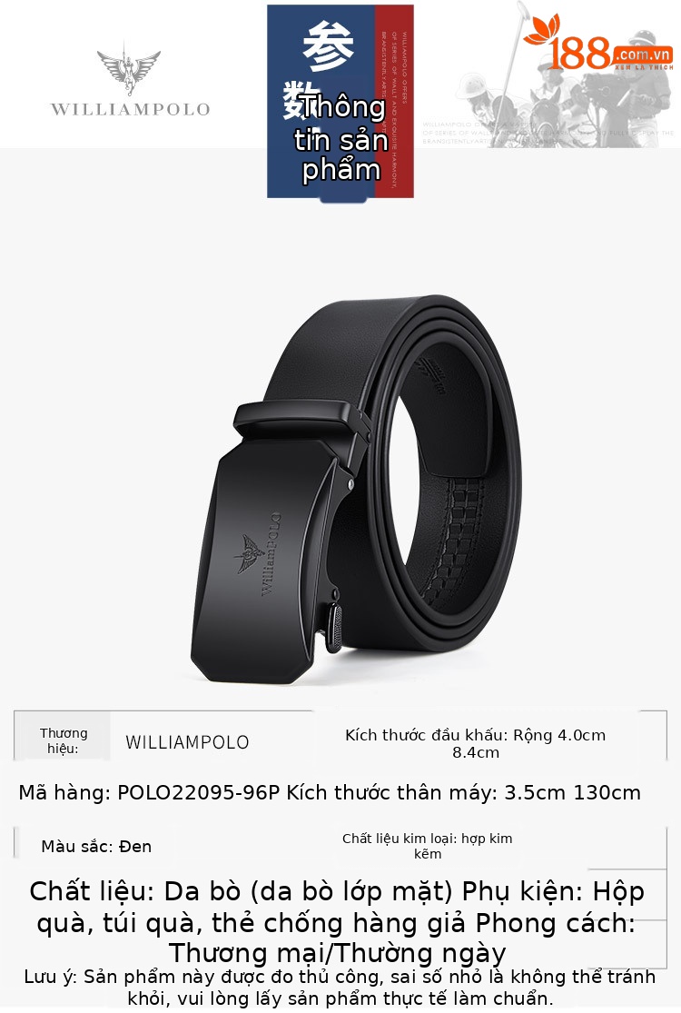 Thắt lưng da bò thật nam cao cấp – Da bò lớp đầu tiên, khóa kim, phong cách công sở — 120cm, 130cm, 110cm, 125cm chi tiết 10